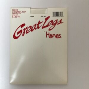 Great Legs by Hanes Sheer Control Top Sandalfoot Pantyhose Pearl Size AB